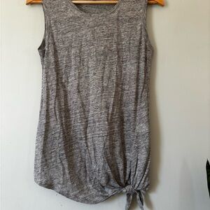 Banana Republic Heather Gray Tie-Hem Tank Top